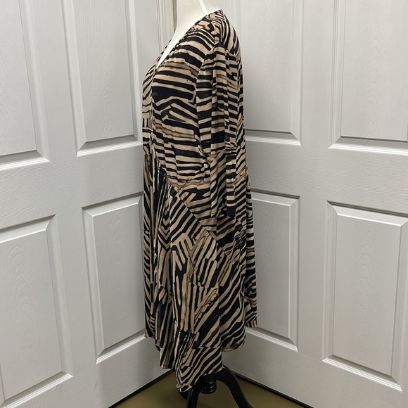 Nina Leonard V-Neck Pullover Animal Print Dress 3X - Picture 4 of 10